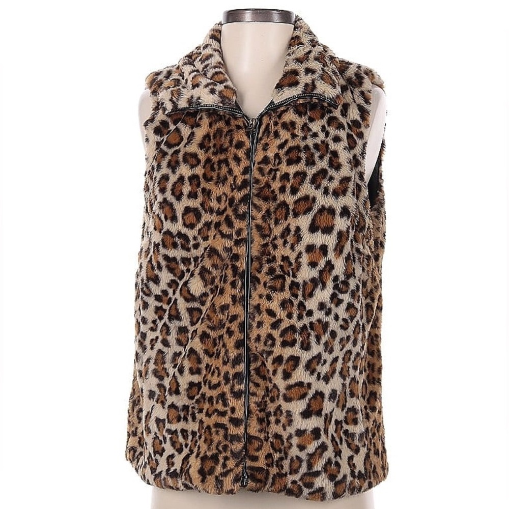 Love scarlett leopards fur vest size S